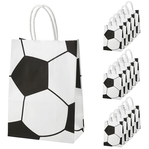 16pcs Soccer Party Favor Paper Bags, Football Themed Party Gift B...
