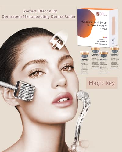 Vofel Hyaluronic Acid Serum For Microneedling Dermapen Serum Ampoules For Face Bb Glow Starter Kit 0.35 Oz 4 Vials #TOP2