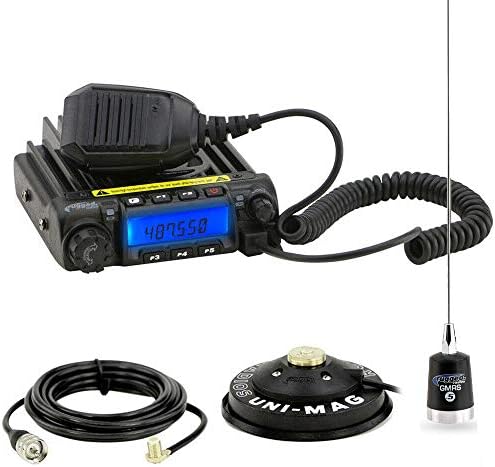 Rugged Radios RM45 45 Watt UHF Two Way Mobile Radio Kit with UNI-MAG Antenna Mount, Antenna, U-Bracket and 6' Power Cable with Inline Fuse