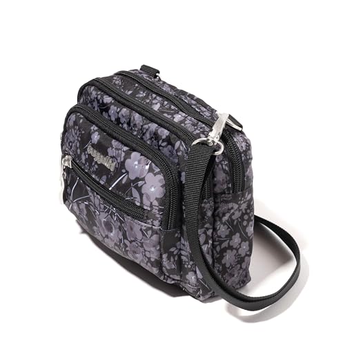 Image of Baggallini Triple Zip Small Crossbody Bag for Women - Lightweight Convertible Fanny Pack Belt Bag