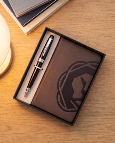 Image of Cross Gift Set | Bailey Light Black BP With A6 Notebook Brown | Premium Pen Gift Sets