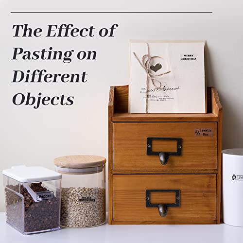 Label Maker Tape - D30 Transparent Clear Label, Waterproof Thermal Printer Tape, 14x30mm/0.55x1.18inch for Name Price Classification, Compatible with Memoking/Phomemo D30, 3 Rolls