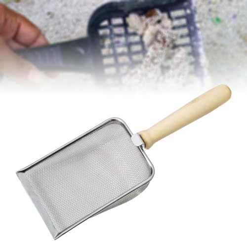 Bothyi Colheres de areia para gatos, peneira de areia, colheres de areia para limpeza profunda, caix