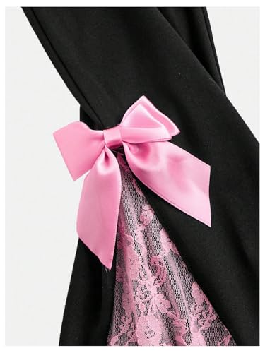 WDIRARA Girl's Bow Mesh Flared Pants High Rise Elastic Waisted Stretchy Bell Bottoms4