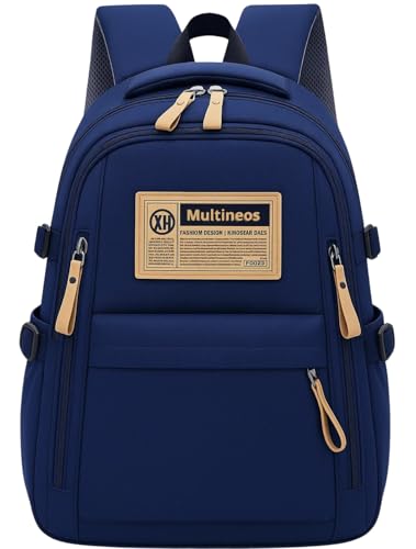Mochila Masculina Feminina Notebook Viagem Trabalho Escola Escolar Preta Grande Impermeável Reforçada Resistente Passeio Casual (Azul)
