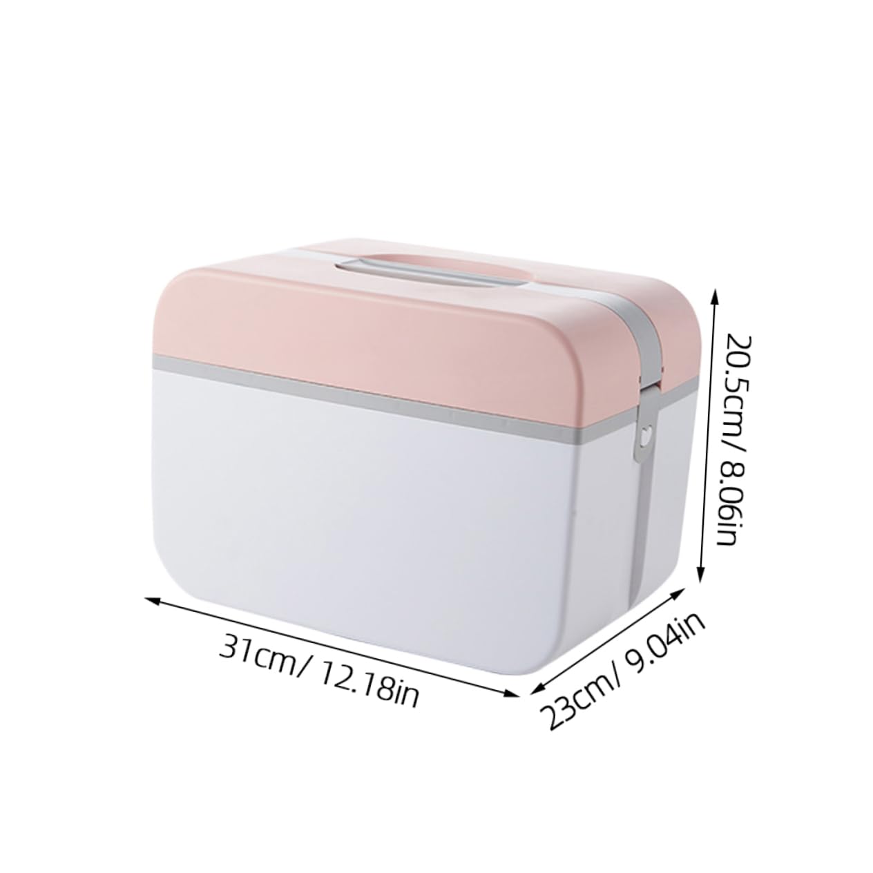 Medikamentenaufbewahrungsbox 5236 Large aus PP, Doppelschichtig, Rosa