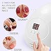PHIAKLE Professional UV LED Nail Lamp X7 for Gel Polish Led for Gel Nails 3 Timers (White)