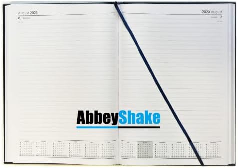 2023 A4 one day to a page hardback diary full page saturday sunday black