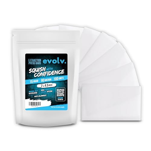EVOLV Premium Nylon Tea Filter Extraction Press Bags | 2