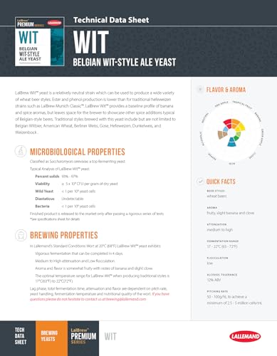 Hobby Homebrew DOES NOT APPLY Danstar Lallemand Lalbrew® Premium Dry Beer Yeast Wit thumb #4