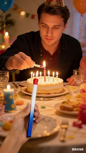 Encendedor de llama suave para velas y fogatas con tanque visible, pack de 2 recargable 3