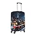 Luggage Cover,Fashion Suitcase Protector Fits 18-32 Inch Luggage,Washable Suitcase Covers,Winter Christmas Snow Night Railway Train Print