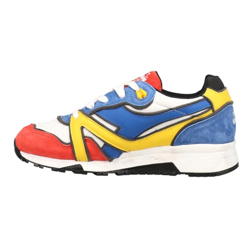 Diadora Mens N9000 Dessau Lace Up Sneakers Shoes Casual - Blue, Orange, Yellow3