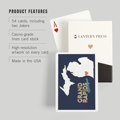 Baraja de póker Grand Rapids Michigan con 52 cartas miniatura 3