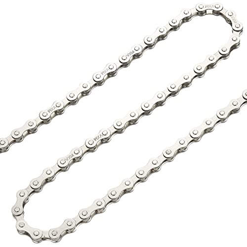 YBEKI 1-Speed Bike Chain 1/2" x 1/8" 114L - Military-Grade Silver Coated Chain with 3 QuickLinks - Image 3