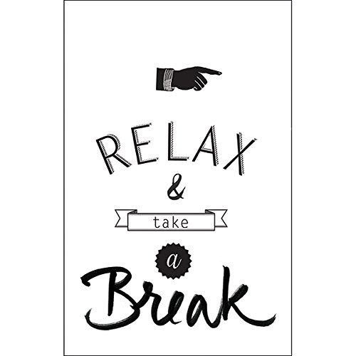 Nouvelles Images 175.001094.05 Adhesivo Pared Transferencia Relax & Take A Break Papel Negro 26 x 18 x 0.1 cm