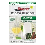 Tomcat Rodent Repeller Essential Oil Plug-In with Lemongrass, Cinnamon, and Peppermint Oil, 1 Warmer and 1 Refill White