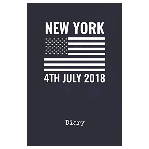 Diary: New York Freedom - Blank Writing Journal - Patriotic Stars & Stripes Red White & Blue Cover - Daily Diaries for Journalists & Writers - Note Taking - Write about your Life & Interests