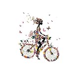 ESH7 1Pcs Colorful Fashion Ironing Stickers 17X20cm Flower Patches Girls Clothing Heat Transfer Iron
