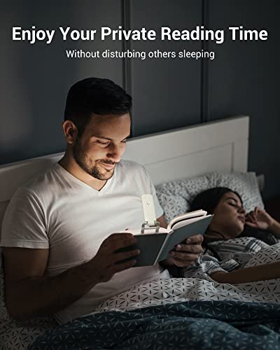 DEWENWILS USB Rechargeable Clip-On Book Reading Light for Kids and Bookworms - Eye Care LED with 2 Brightness Levels