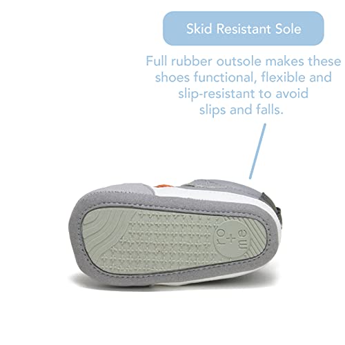 Ro + Me Baby Boy Crib Shoes Boys Infant Athletic Sneaker, Jake Light Grey, 6-12 Months #TOP5