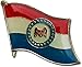 AES State of Missouri MO Flag Bike Motorcycle Hat Cap Lapel Pin