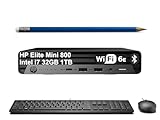 HP Elite Mini 800 G9 Business Desktop PC (Intel 20-Core i7-14700T, 32GB DDR5 RAM, 1TB SSD, UHD Graphics 770), MFF, 2X DP Ports, HDMI, Max to 3 Displays, USB-C, RJ-45, Wi-Fi 6E, Bluetooth, Win 11 Pro