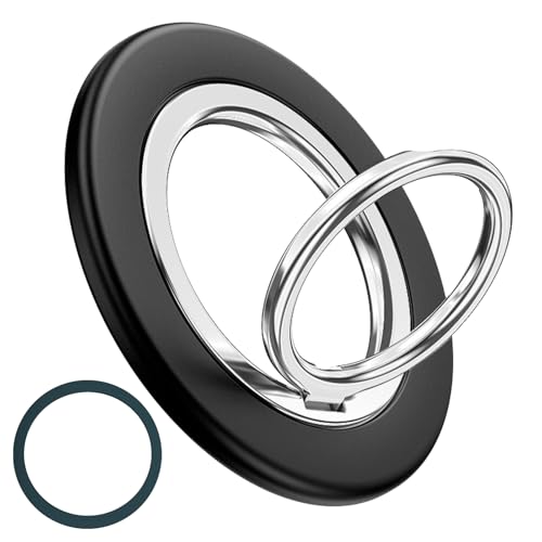 Soporte Magnético para MagSafe, Rotación de 360°, Soporte de Dedo para Teléfono Móvil, Accesorio para MagSafe, Soporte Inteligente para Teléfono Móvil para iPhone 16/15/14 Pro MAX, 12/13 Pro, Negro