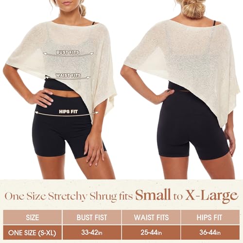 Image of Women Sheer Poncho Shrug Summer Sheer Blouse Top Lightweight Poncho Bolero for Evening Dress