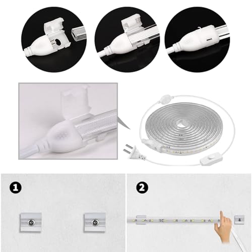 CHNMALITAI 6.56ft Outdoor LED Strip Lights Waterproof 110V Cuttable by CHNMALITAI - Used condition - Image 8