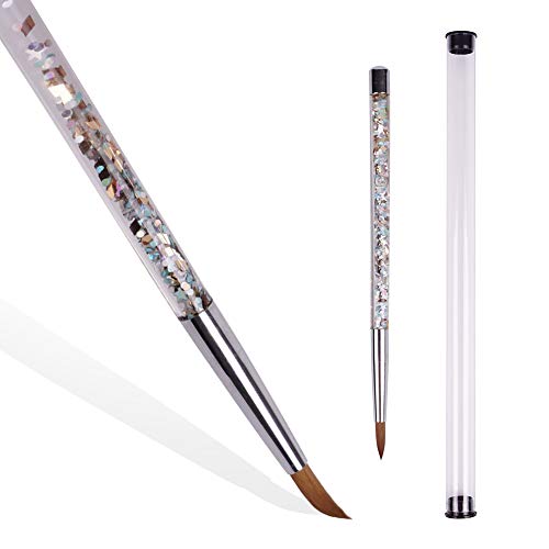 NanaDay Acrylic Nail Brush, Nail Art Tip Builder Brush Professional Nail Art Painting Brush Pen With Special Liquid Glitter Handle (14)