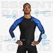 Sanabul Essential Long Sleeve Compression Training Rash Guard for MMA BJJ Wrestling Grappling and No Gi Jiu Jitsu Rashguard - Blue, XX-Large
