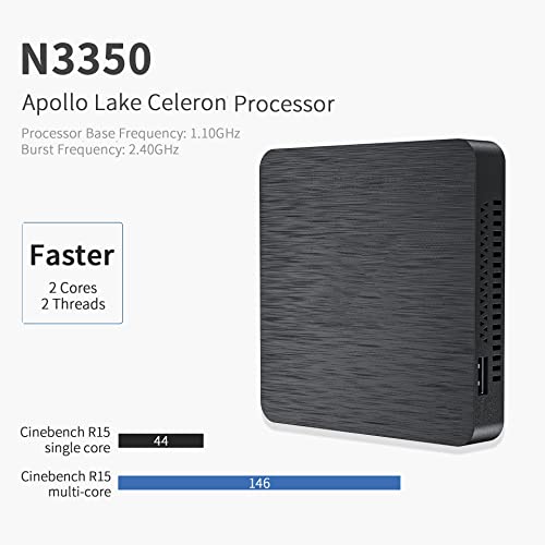 Beelink T4 Pro Mini Pc, Celeron N3350 Up To 2.4Ghz Mini Computer, Mini Desktop Computer 4Gb Ddr +64Gb, Small Computer Pc Supports Dual Hdmi, 4 Usb 3.0, 2.4G+5.8G Wifi, Bt4.0 #TOP1
