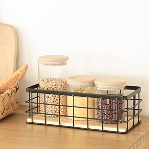 Dicunoy 2 Pack Small Wire Baskets, Narrow Rustic Storage Multipurpose Basket,Farmhouse Rectangle Bathroom Counter Organizer Tray for Kitchen Countertop, Pantry, RV,Office Decorative, 25.5 x 10 x 10cm - Cosy Home Interiors Dicunoy 2 Pack Small Wire Baskets, Narrow Rustic Storage Multipurpose Basket,Farmhouse Rectangle Bathroom Counter Organizer Tray for Kitchen Countertop, Pantry, RV,Office Decorative, 25.5 x 10 x 10cm - Image 7