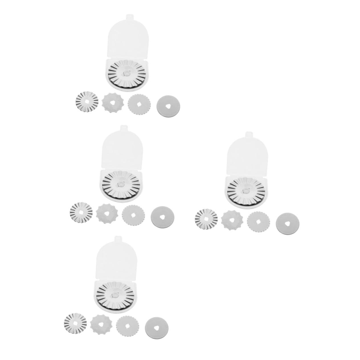 SHINEOFI 4 Juegos Disco De Corte De 45mm Cortador De Círculos Cortador De Papel Rotatorio Cutter Rotatorio Cuchillas Afiladas Cuchillas De Repuesto Para Cortadoras Acero Silver 10 Uds * 4