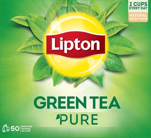 Lipton Green Tea Pure 50 Tea Bags 2 Cups to Goodness Tea Source of Flavonoids