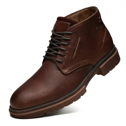 Image of Arkbird Men's Chukka Boots, Leather Ankle Dress Boot Casual Oxfords Lace Up Work Shoes
