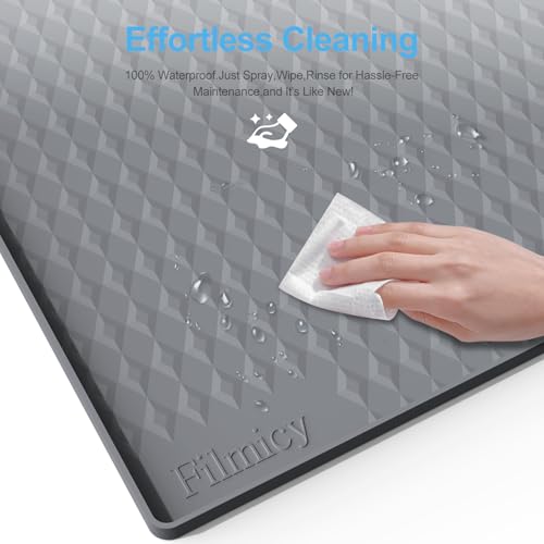 Pee-Pad-Holder-for-DogsSilicone-Dog-Puppy-Pad-Holder-24-x-24-No-Spill-Raised-Lip-High-EdgePortable-Leak-Proof-Mat-Holder-for-Dog-Training-PadsSquare-Potty-Trays-for-Home-Floor-Protection Pee Pad Holder for DogsSilicone Dog Puppy Pad Holder 24 x 24 No Spill Raised Lip High EdgePortable Leak Proof Mat Holder for Dog Training PadsSquare Potty Trays for Home Floor Protection