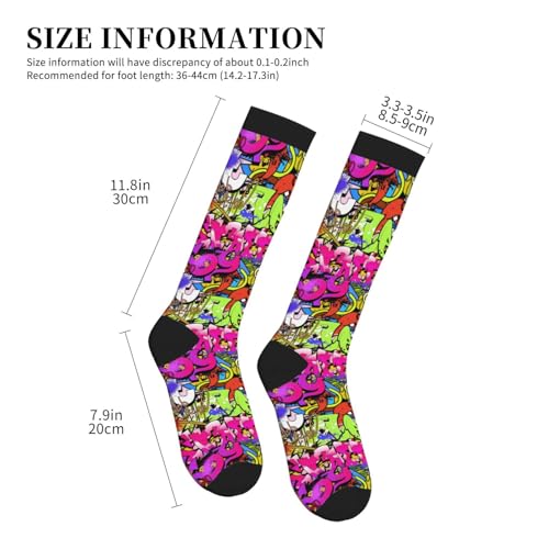 Image of Compression Socks for Women Men Circulation Graduated Supports Socks for Running Travel Nurse Athletic Sports