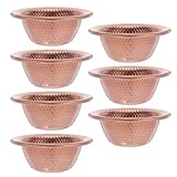 BESTYASH Juego de 7 Cuencos para Servir Curry y Arroz Tazones de Aleación Martillada Tamaño 9 Vajilla Versátil para Servir Verduras y Postres en Cocina India y Restaurantes