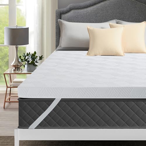 Autsel Topper Viscoelastico 140 x 190cm Colchon, Cubrecolchón viscoelástico Grosor 7.5CM, Alivia Tensiones Musculares, Sobrecolchon Desenfundable y Lavable, Transpirable y Antiacaros