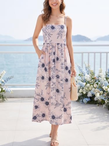 Image of Women's Classy Sleeveless Lemon Print Maxi RIC Rac Dress