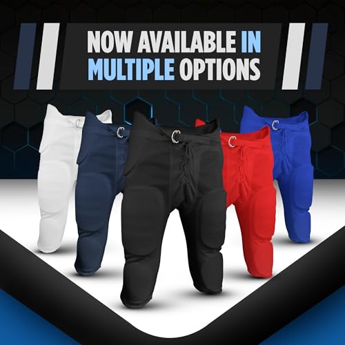 Sports Unlimited Double Knit Integrated Adult Football Pants, Men Football Practice Pants, Black by Sports Unlimited - Image 5