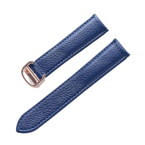 Montre souple LUGEMA bleue en cuir 22mm idéale pour sublimer vos tenues