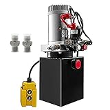 【Doppeltwirkend】 -Diese Hydraulikpumpe ist für die horizontale Montage geeignet; Einschalten / Ausschalten; Etwa 4,5 m (15 Fuß) Entfernungskabel und Startmagnet.