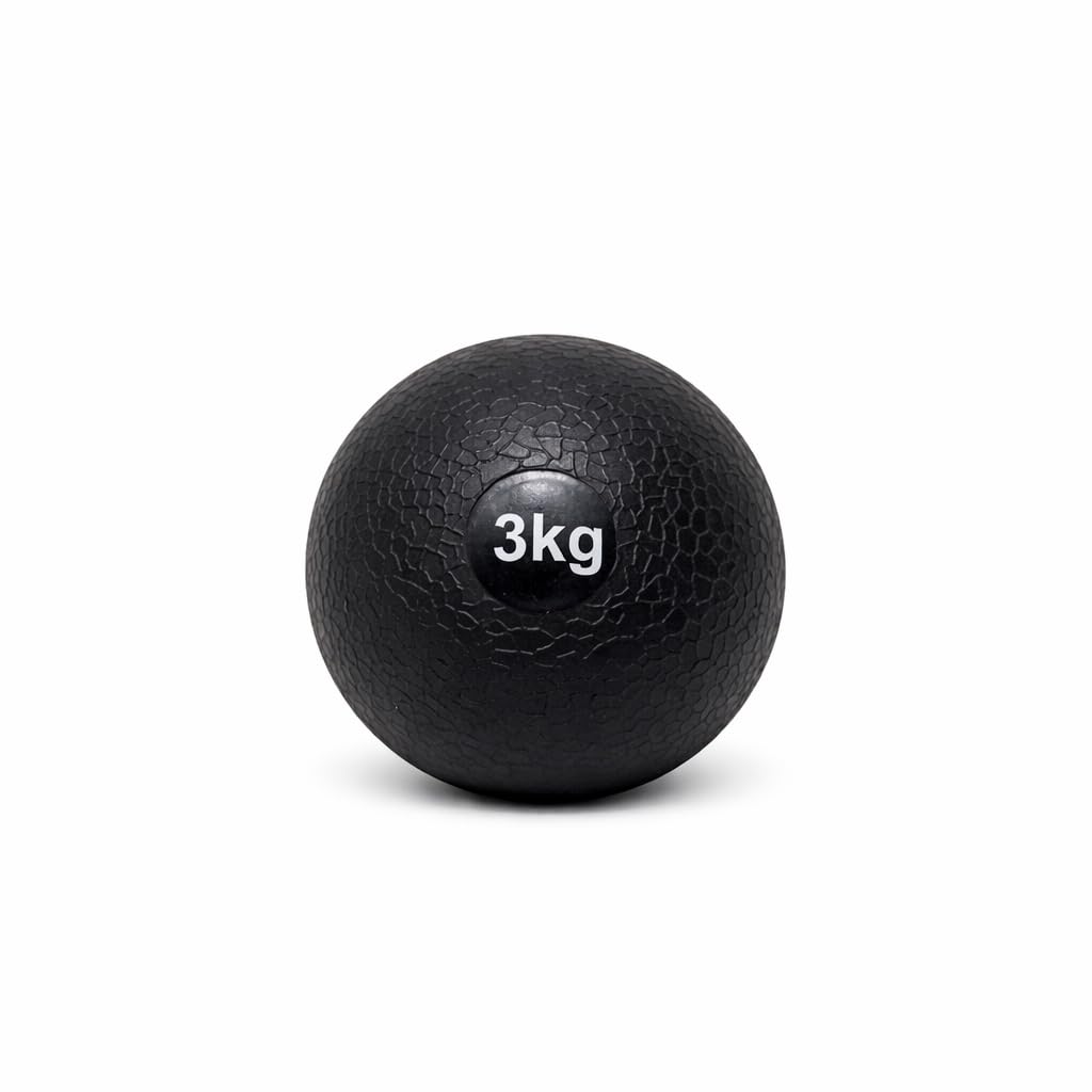 VORX LONDON Fitness Slam Ball Weights Medicine Ball Heavy Duty Rubber Power Strength Training Fitness Gym Home Workout Equipment Core Ab Exercises Bootcamp MMA Boxing 1KG, 3KG, 5KG, 8KG, 10KG (3KG)