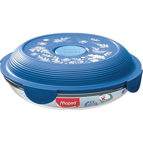 Maped Picnik - Assiette en Verre avec Couvercle Cover