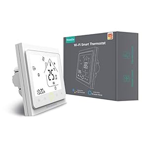 MoesGo Smart WiFi thermostaat met temperatuurregeling voor verwarmingsinstallaties met gasboiler, compatibel met Smart…