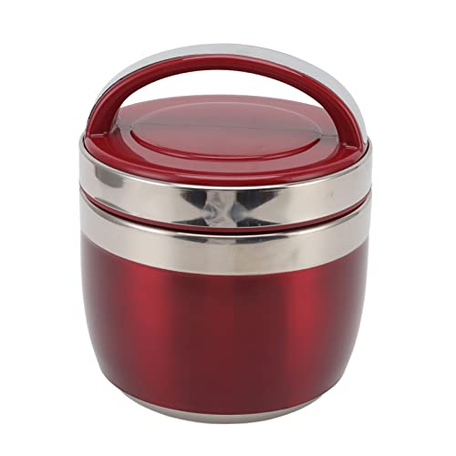 Térmica Contenedor de Comida Aislado Portátil Caja de a Prueba Fugas (rojo)
