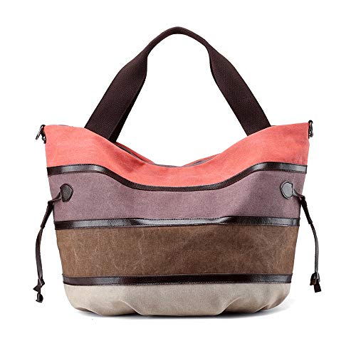 Casual Messenger Bag Lady Toile Fourre-Tout Sac À Bandoulière Étanche Fourre-Tout Rétro Bande De Plage Sac Messenger Sac De Voyage en Plein Air Sac à Bandoulière (Color : B) Cover